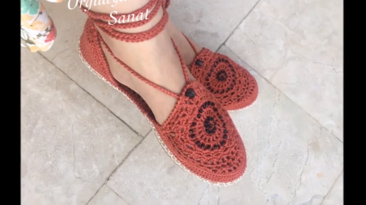 Yazlik Orgu Ayakkabi Yapimi 2 Bolum Knitting Shoes Youtube Orgu Ayakkabilar Patikler
