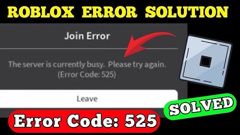 ROBLOX FOUTCODE 525 OPGELOST || De server is momenteel bezet. Probeer het opnieuw. (Foutcode: 525)