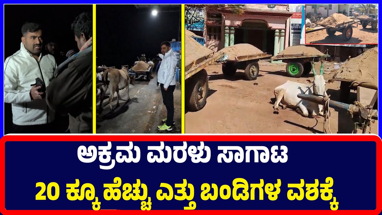 Ballari : ಅಕ್ರಮ ಮರಳು ಸಾಗಾಟ ಮಾಡುತ್ತಿದ್ದ ಸುಮಾರು 20 ಕ್ಕೂ ಹೆಚ್ಚು ಎತ್ತು ಬಂಡಿಗಳ ವಶಕ್ಕೆ