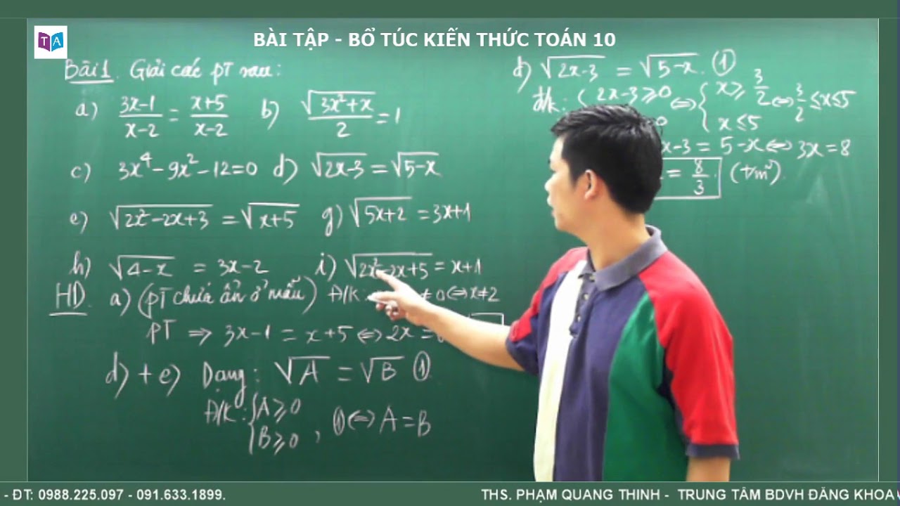 Toán 10 - Ôn thi học kì 1 - youtube