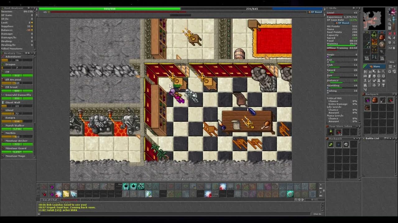 Tibia Nolah Lvl 45 The Way to Yalahar + Searoutes Around Yalahar