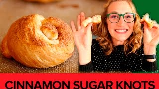 Cinnamon Sugar Knots Made From Biscuit Dough