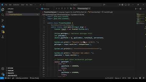 PresentaseGaji java  Tugas 2  Algoritma dan Pemrograman