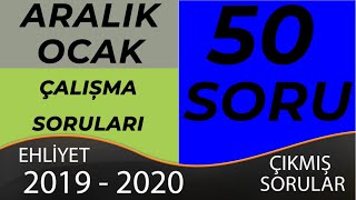 2019 ARALIK - 2020 OCAK EHLİYET SINAV SORULARI-SINAVDA ÇIKMIŞ 50 SORU'DUR screenshot 4