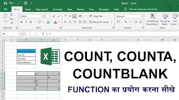 MS Excel | ALL Types Count, Counta, Countblank Function use in MS Excel - Dev