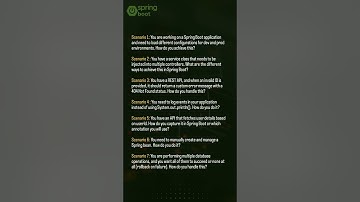 SpringBoot Scenario Based Questions | #codenova #springbootseries #interviewpreparation