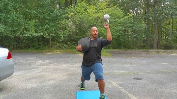 Split Squat to Kettlebell Bottoms Up Press