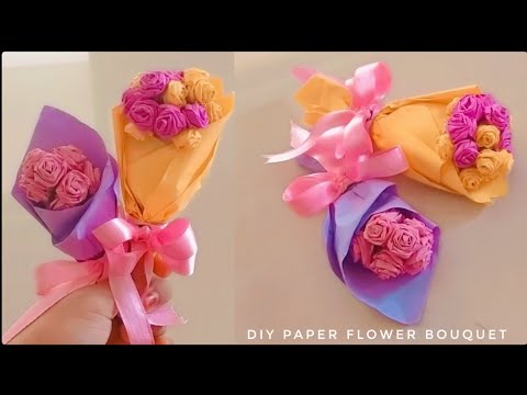 How To Make Miniature Paper Flower Bouquet / Paper Flower / Góc