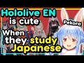 【ENG Sub】Usada Pekora - Hololive EN Kouhai Studying Japanese is Cute!