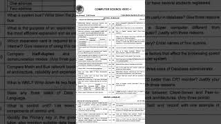 class 11 federal board computer science past paper #foryou #exam