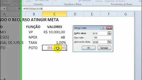 Recurso: Atingir Meta do Microsoft Excel