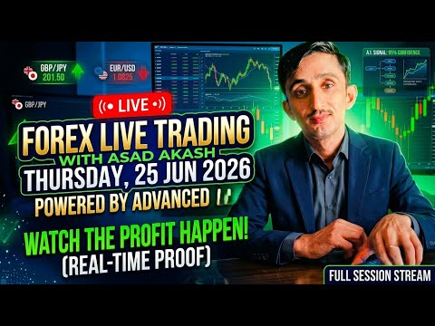 Forex LIVE SMC Trading | 25 Jun 2026 Set Up Strategy |Trading Day With Asad Akash | Forex live!!