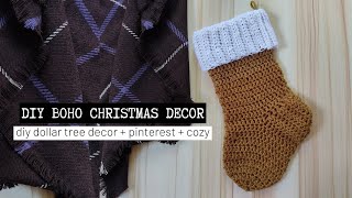 Easy DIY Scandinavian Christmas Stockings Decor | DIY Dollar Tree Christmas Ideas #diychristmasdecor