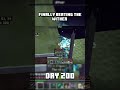 Finally Beating The Wither On Day 200 #minecraft #minecraftshorts