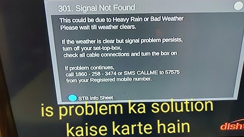 Dishtv ka 301 Signal not found Problem ka Solution kase kare🤔