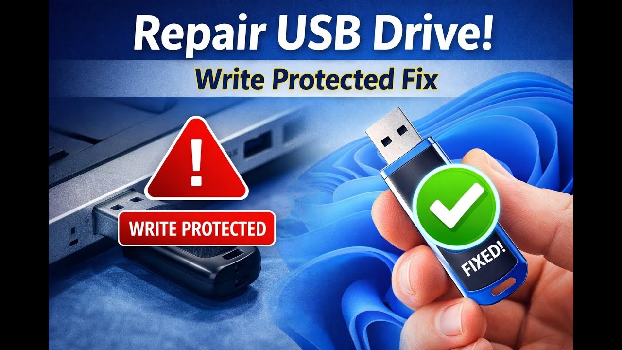 Repair USB drive (Write Protected) in Windows 11 