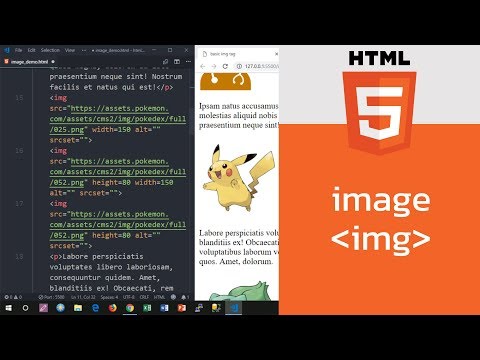 การเพิ่มรูปภาพและกำหนดขนาดรูปภาพใน html