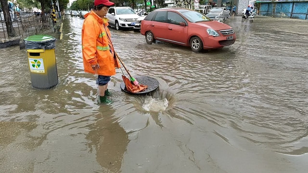 Master the Storm Overcoming Flooded Street Drain Unclogging for Flash ...