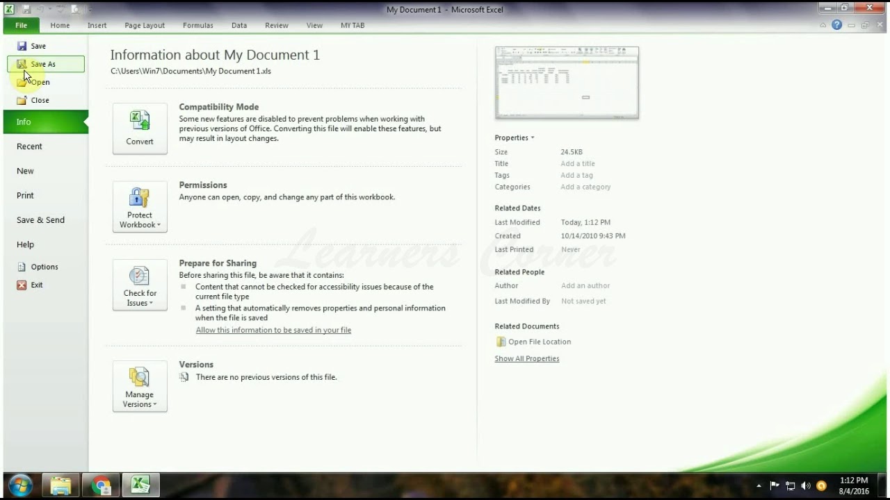 Excel Save As An Excel 97 2003 Workbook And As PDF YouTube