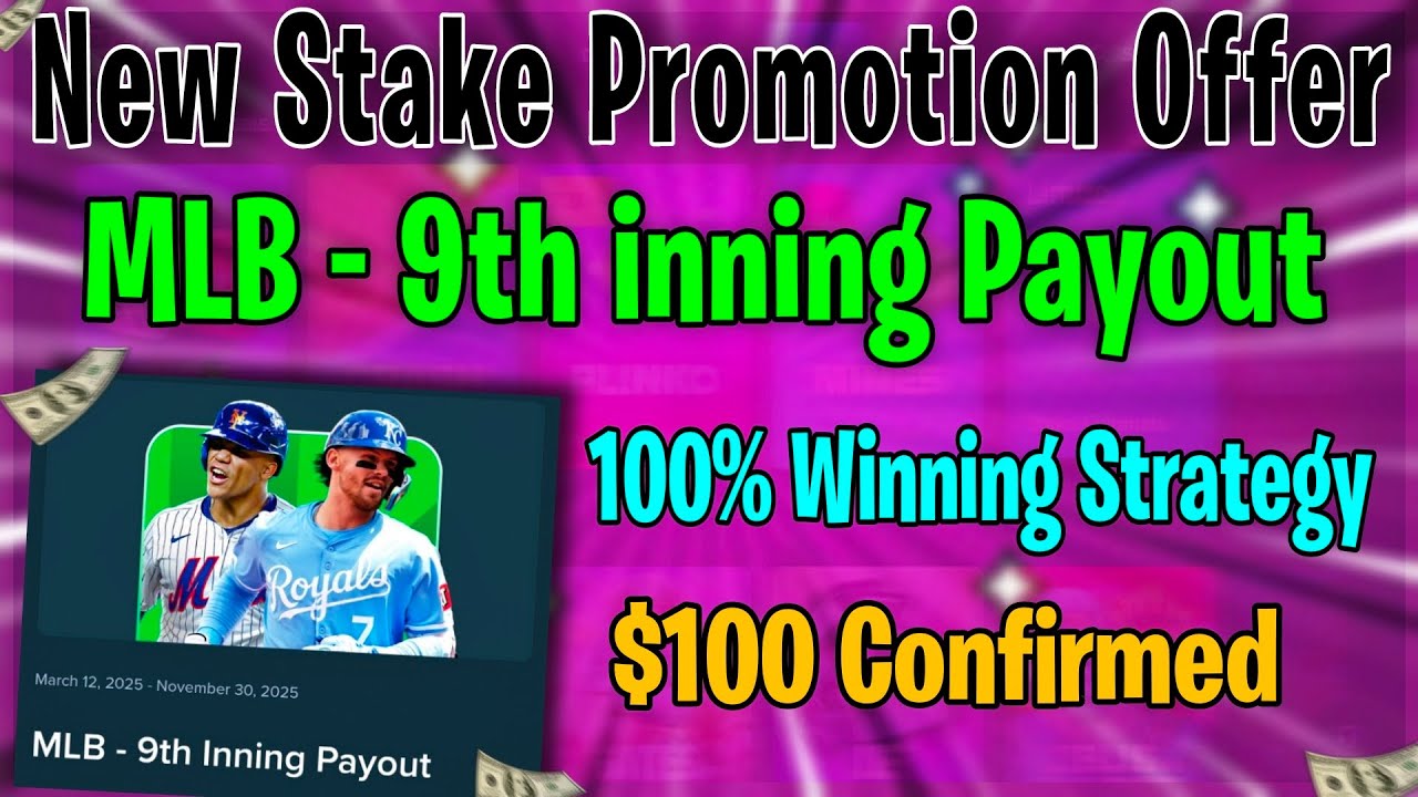 Stake MLB - 9th inning payout Offer | Baseball New Stake Offer | Stake New Offer