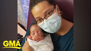 I gave birth while intubated for COVID-19. The nurses saved me and my son’s life l GMA Digital