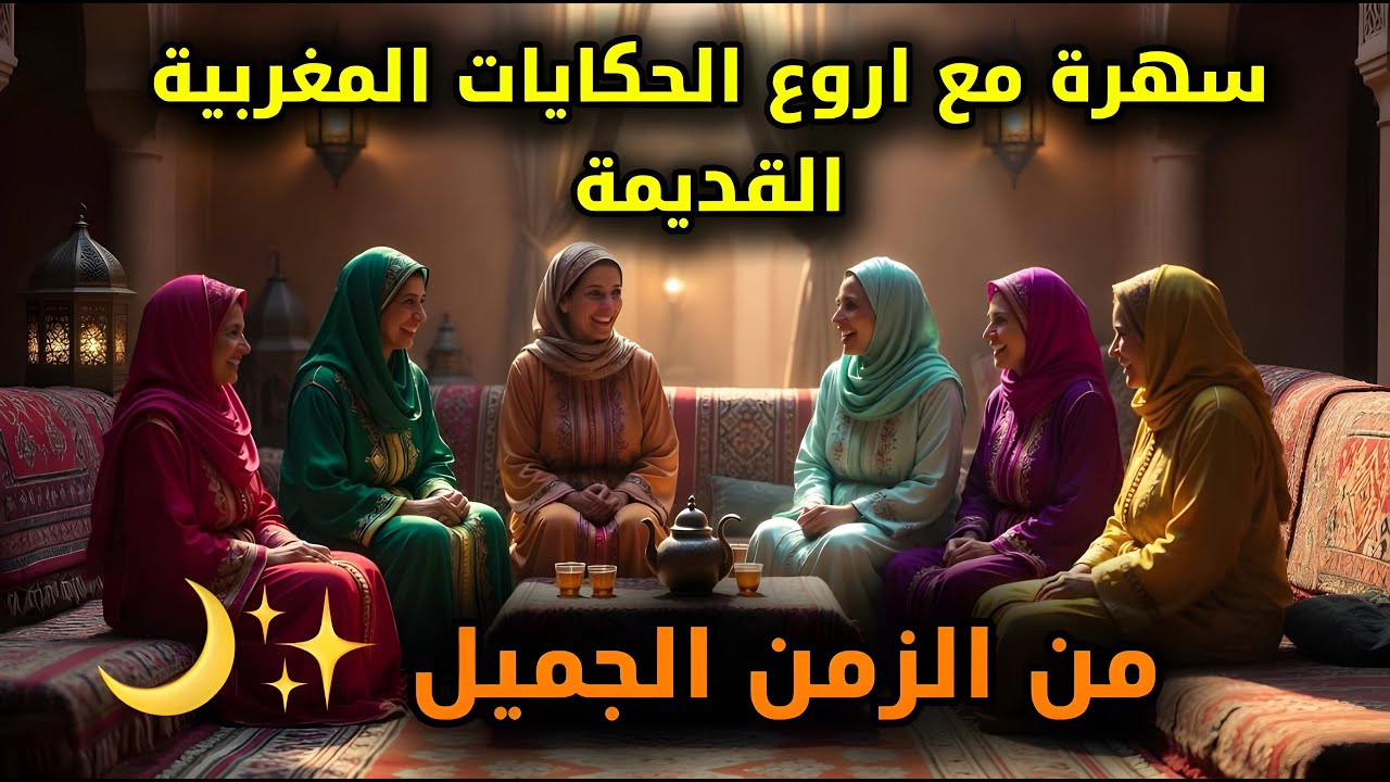 سهرة مع اروع الحكايات الشعبية المغربية القديمة من الزمن الجميل📜 | حكايات زمان ✨🌙