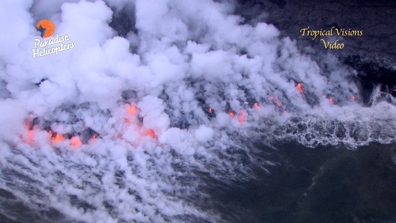 Lava Ocean Entry Overflight (Oct. 7, 2016)