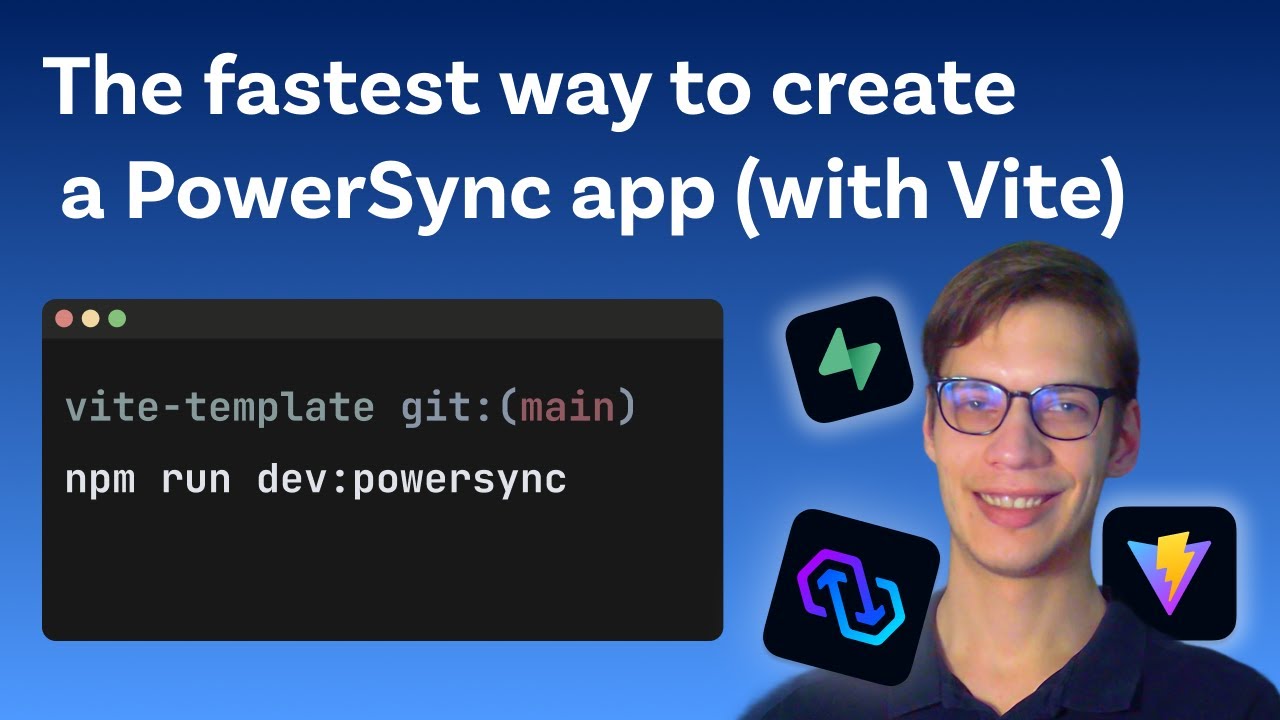 Quickly set up a PowerSync app using our Vite template - YouTube