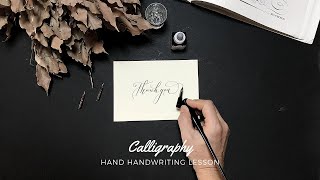 ＃手書き＃文具＃ペン＃インク＃インク沼　　プロが教えるつけペンlesson動画。アナログのペンとインクを使ってThank youカードを書いてみよう。NG例付きでわかりやすくレッスン〈＃017〉