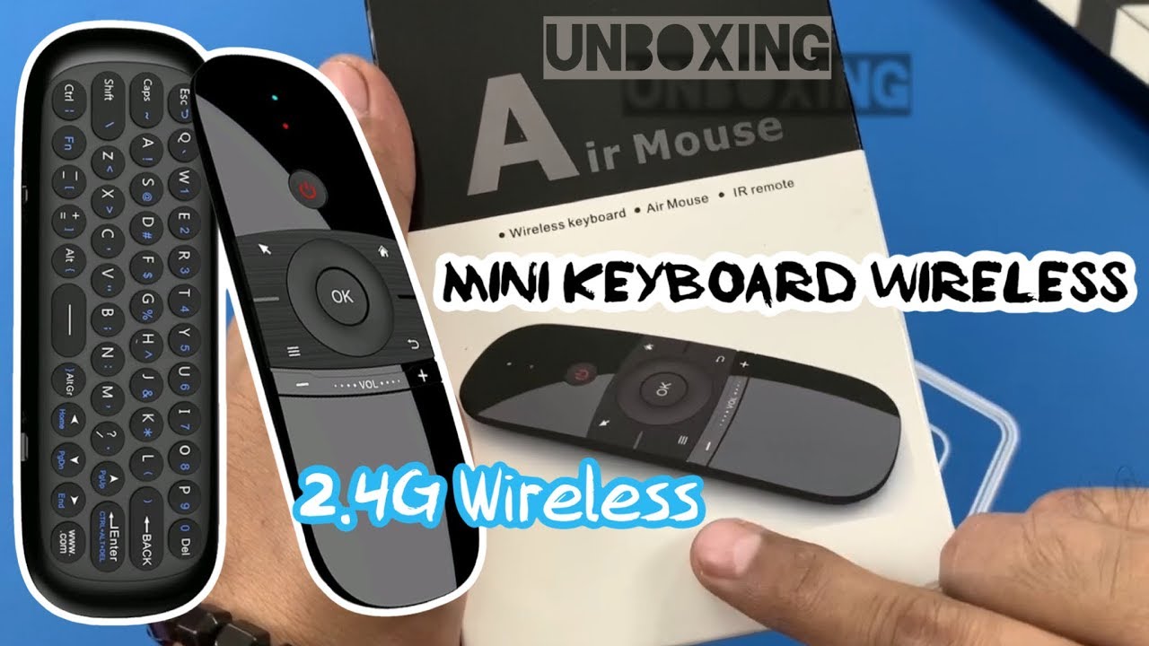 W1 Air Mouse Wireless Keyboard 6-Axis Motion Sense Remote Control.