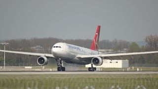 Turkish Airlines Airbus A330-203 TC-JND arrival at Munich Airport Landung Flughafen München