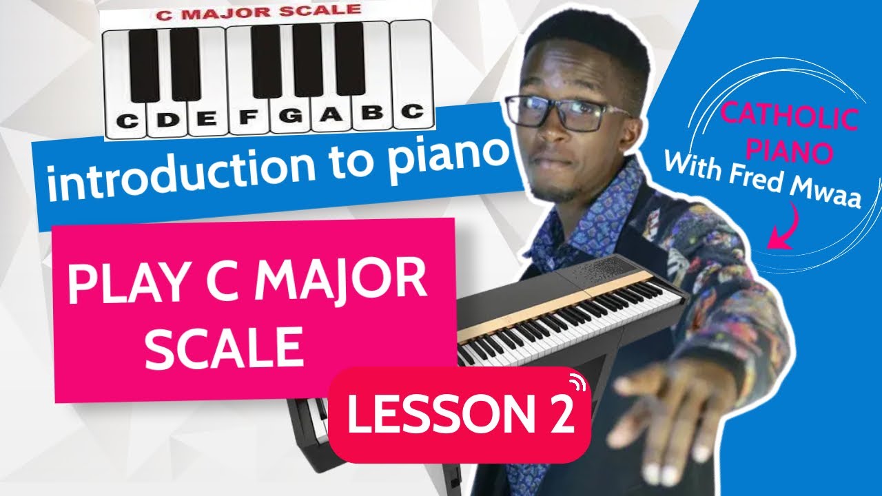 HOW TO PLAY C MAJOR SCALE ON CATHOLIC PIANO KEYBOARD #lesson2 - YouTube