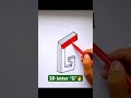 Amazing 3D G Letter Illusion | Easy Drawing Trick #art #opticalillussion #3dletter #drawing #shorts