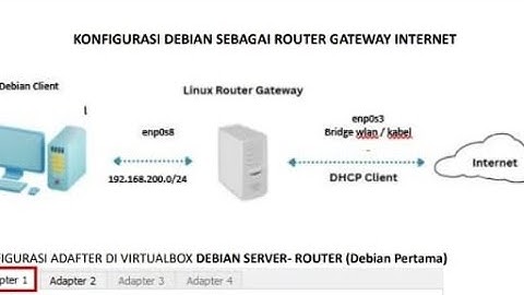 KONFIGURASI DEBIAN SEBAGAI ROUTER GATEWAY INTERNET 
