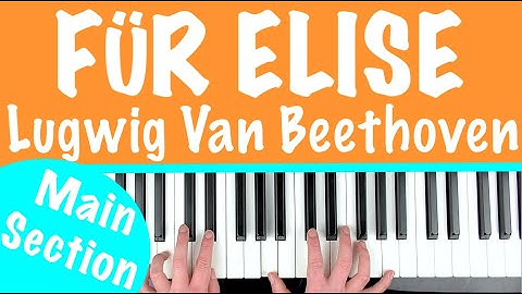 How to play FUR ELISE - Ludwig van Beethoven [Main Section] Piano Tutorial