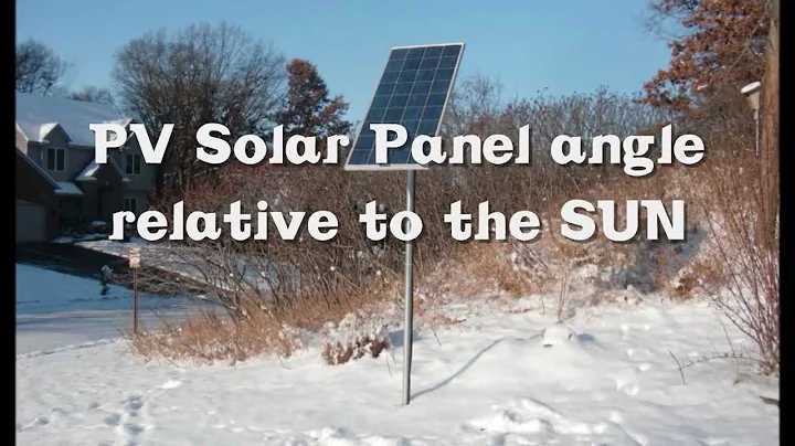 PV Solar Panel Angle - Measuring the performance impact