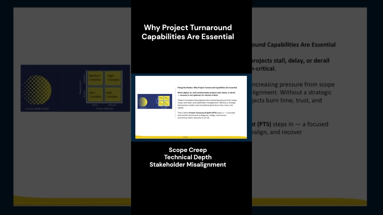Fix the Broken: Why project Turn-Around capabilities are essential ! 