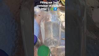 Started a new jar for recycling cig butts with Terracycle let's go! #vlog #recycle #trash #challange