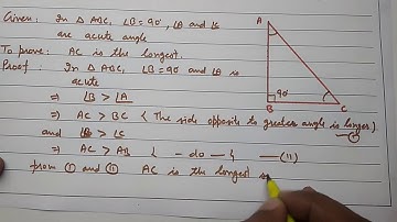 Inequalities in a Triangle exercise 7.4 class IX CBSE