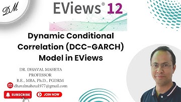 45. Dynamic Conditional Correlation DCC Garch in EViews || Dr. Dhaval Maheta