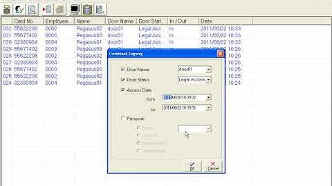 Pegasus Access Control Software(PST-ADV-E-ELE) - combing inquiry