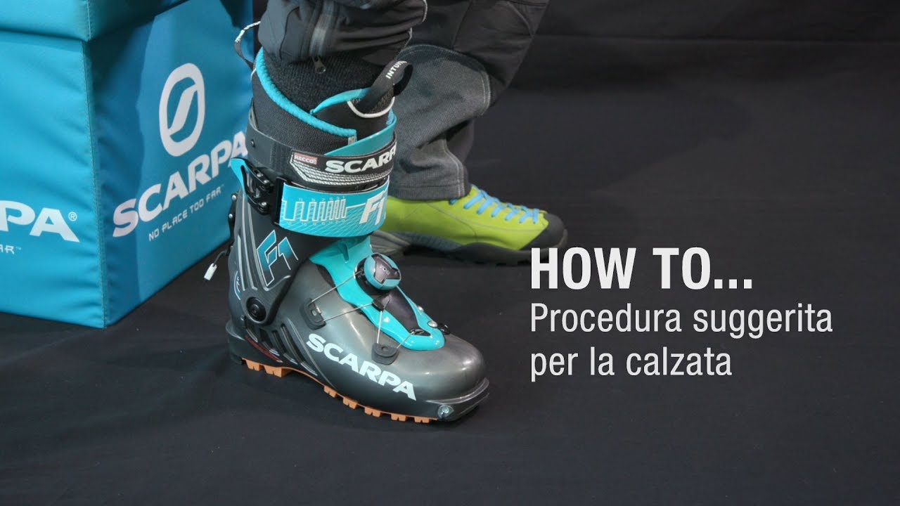 HOW TO … Procedura suggerita per la calzata - Scarpa F1 - YouTube