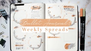 5 Arten von Wochenübersichten für dein Bullet Journal (Deutsch) ✍🏼 | BULLET JOURNAL IDEEN