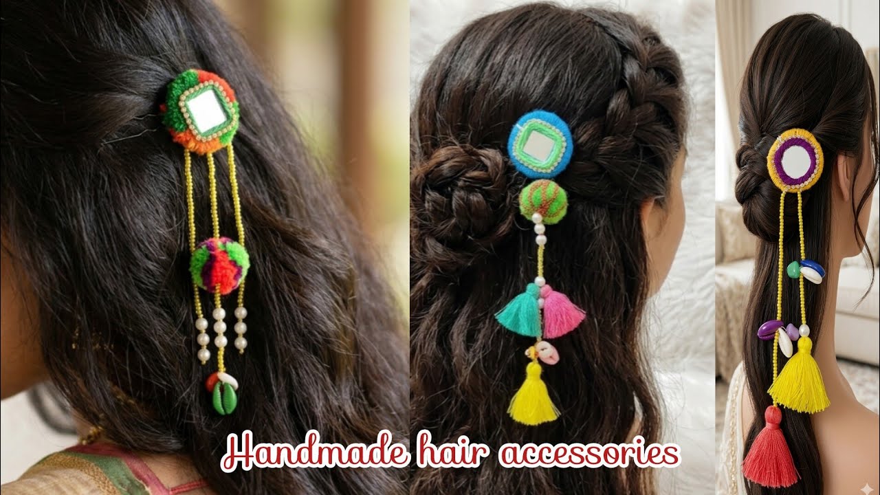 Hair accessories making at home // juda pin kaise banaye ghar pe #diy #craft #handmade 