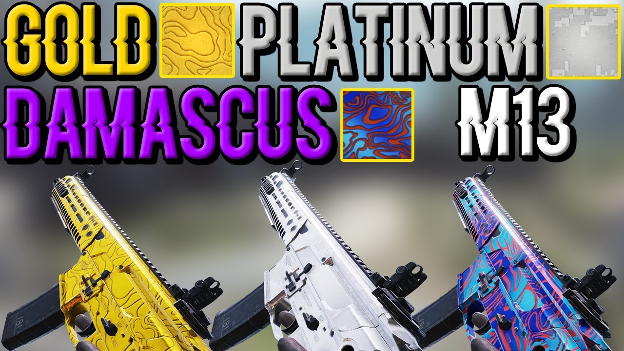 UNLOCKING GOLD,PLATINUM & DAMASCUS CAMO FOR THE M13 ASSAULT RIFLE in