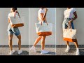 Canvas  leather tote tutorial  make your own