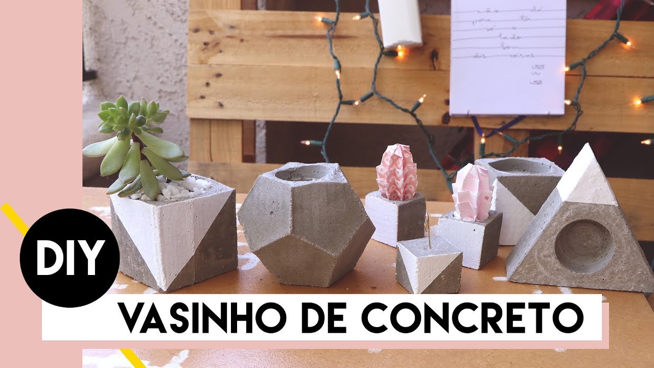 DIY: Vasinho de Concreto | by Aline Albino diya tailors