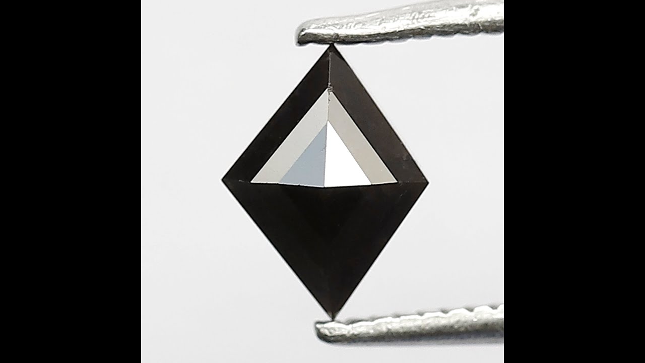 0.69 CT Geometric Salt and Pepper Diamond: 5mm Natural Grey Black Loose Diamond