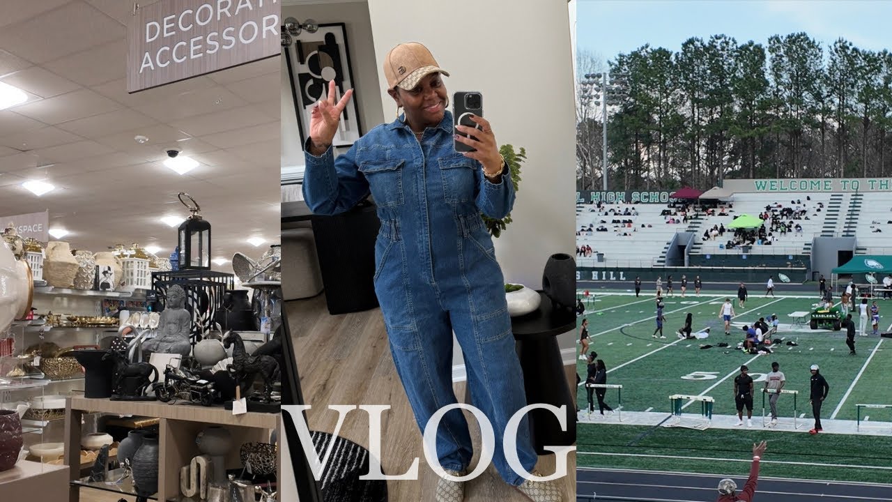 VLOG: Spring Accessories | My 1st Track Meet | HomeGoods Run | Solo Lunch Date | Shopping My Closet