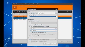Encrypted LVM installation - Semplice 5 "High Hopes"